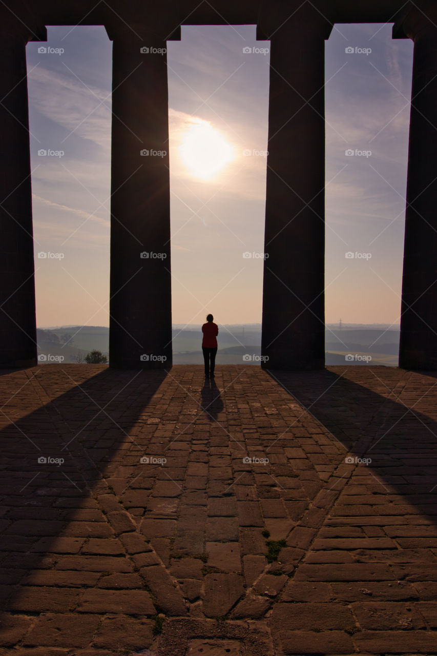 Framed silhouette at Penshaw Monument