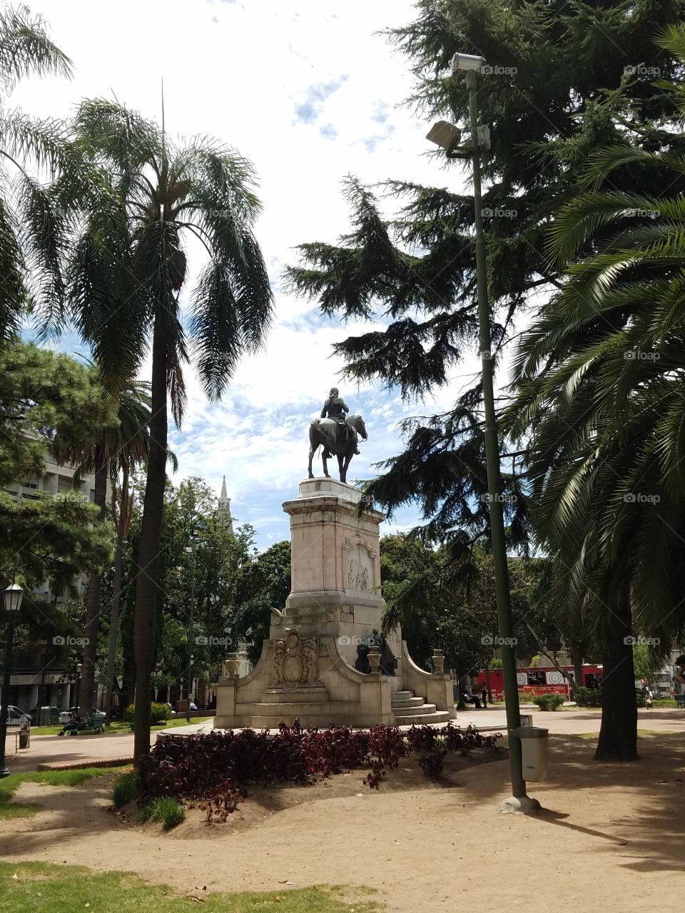 Plaza in Old City, Montevideo Uruguay