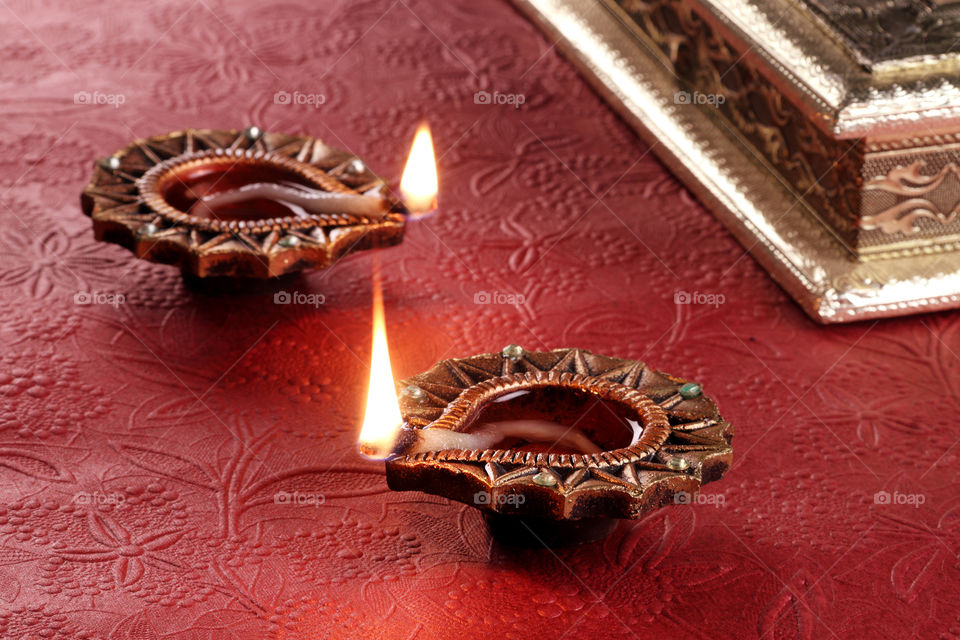 Indian festival Diwali diya oil lamp