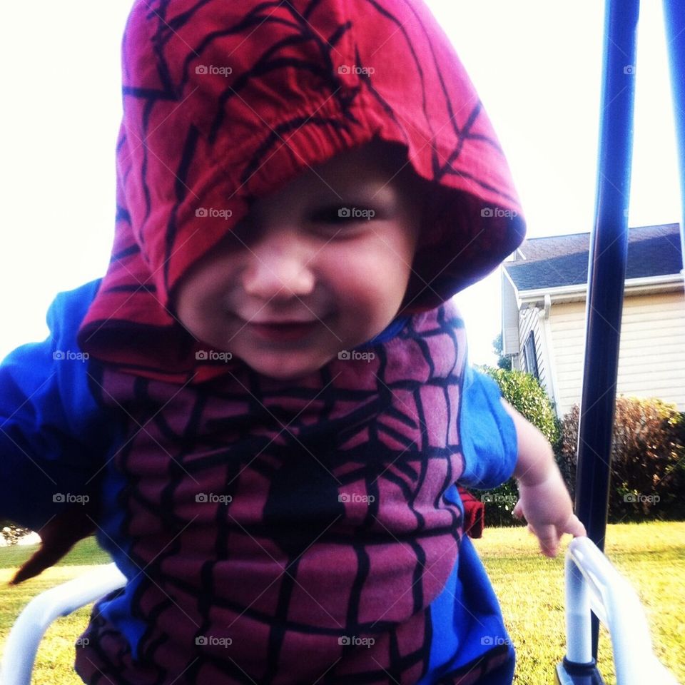 Spider-man playing