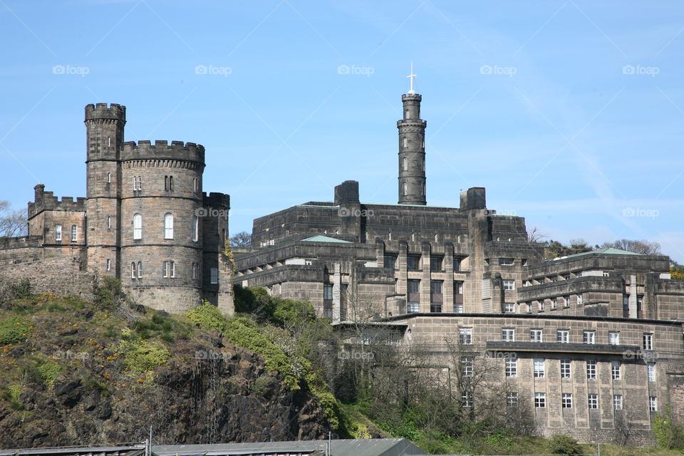 Calton Hill in Edinburgh, Scottland.