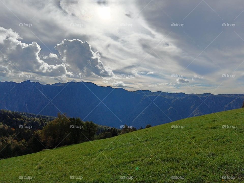 clouds over the landscape