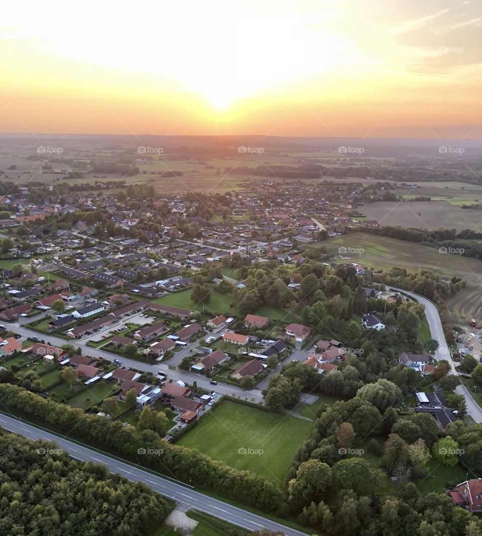 Picture from hot air ballon - Denmark