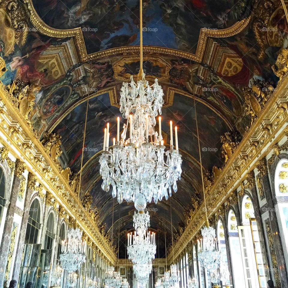 Hall of mirrors in Versailles