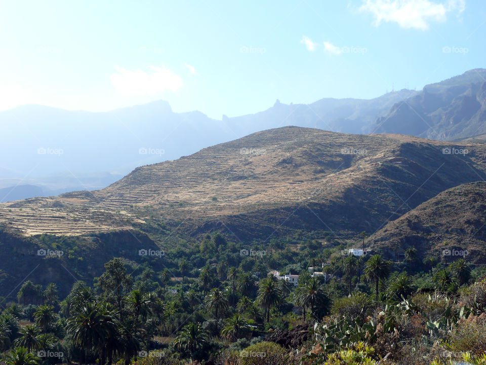 Mountain on Gran Canaria, Las Palmas, Spain.