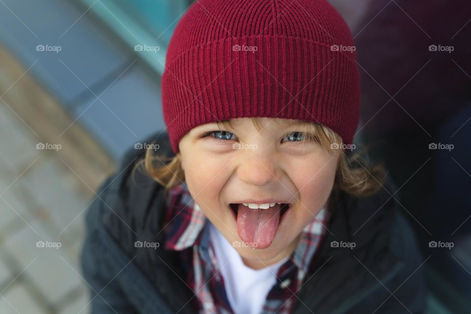 Happiest emotions, cute little boy 