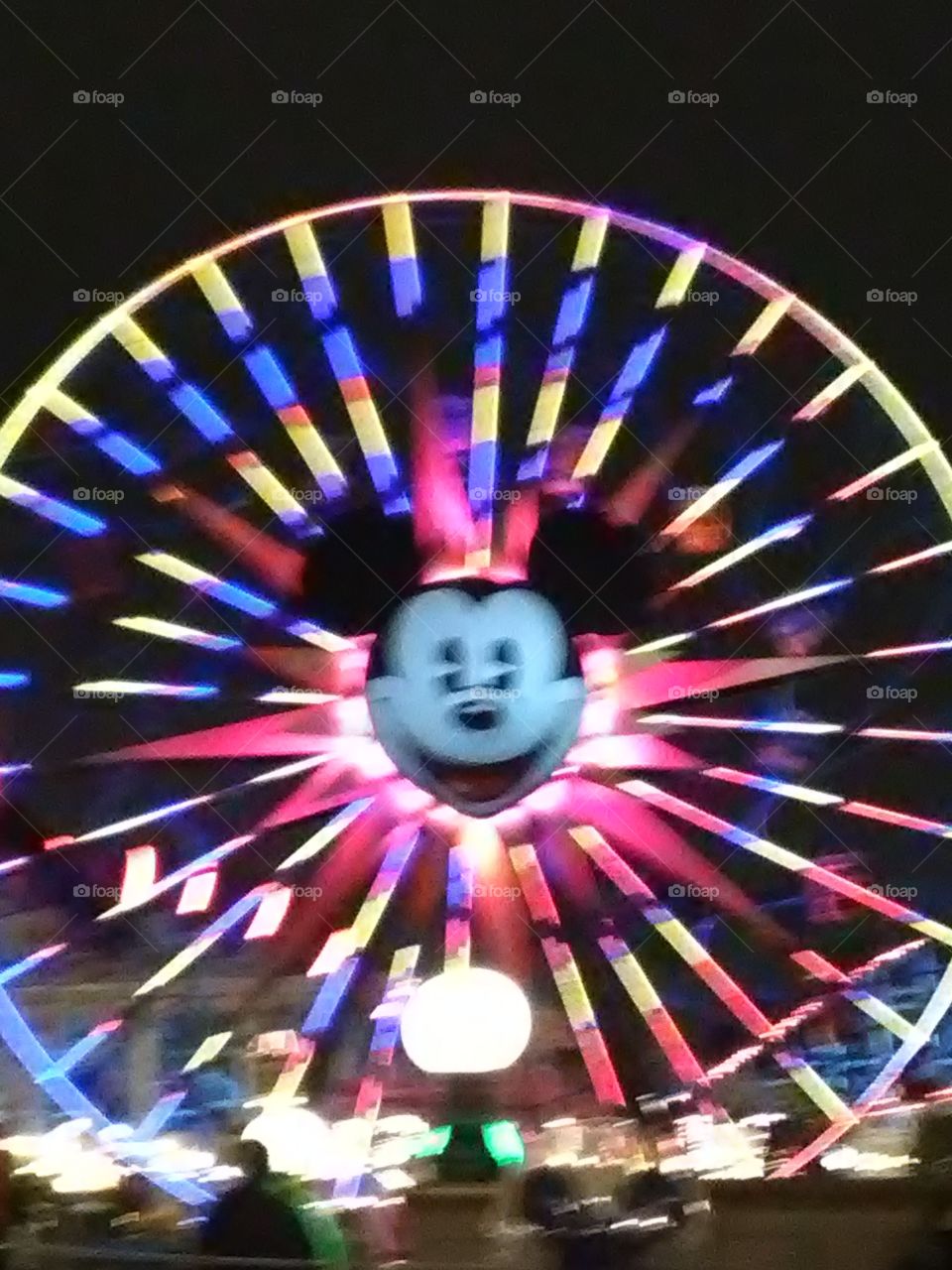 in California adventure. I saw this beautiful Mickey mouse ferris wheel. it was before the world of color light show.