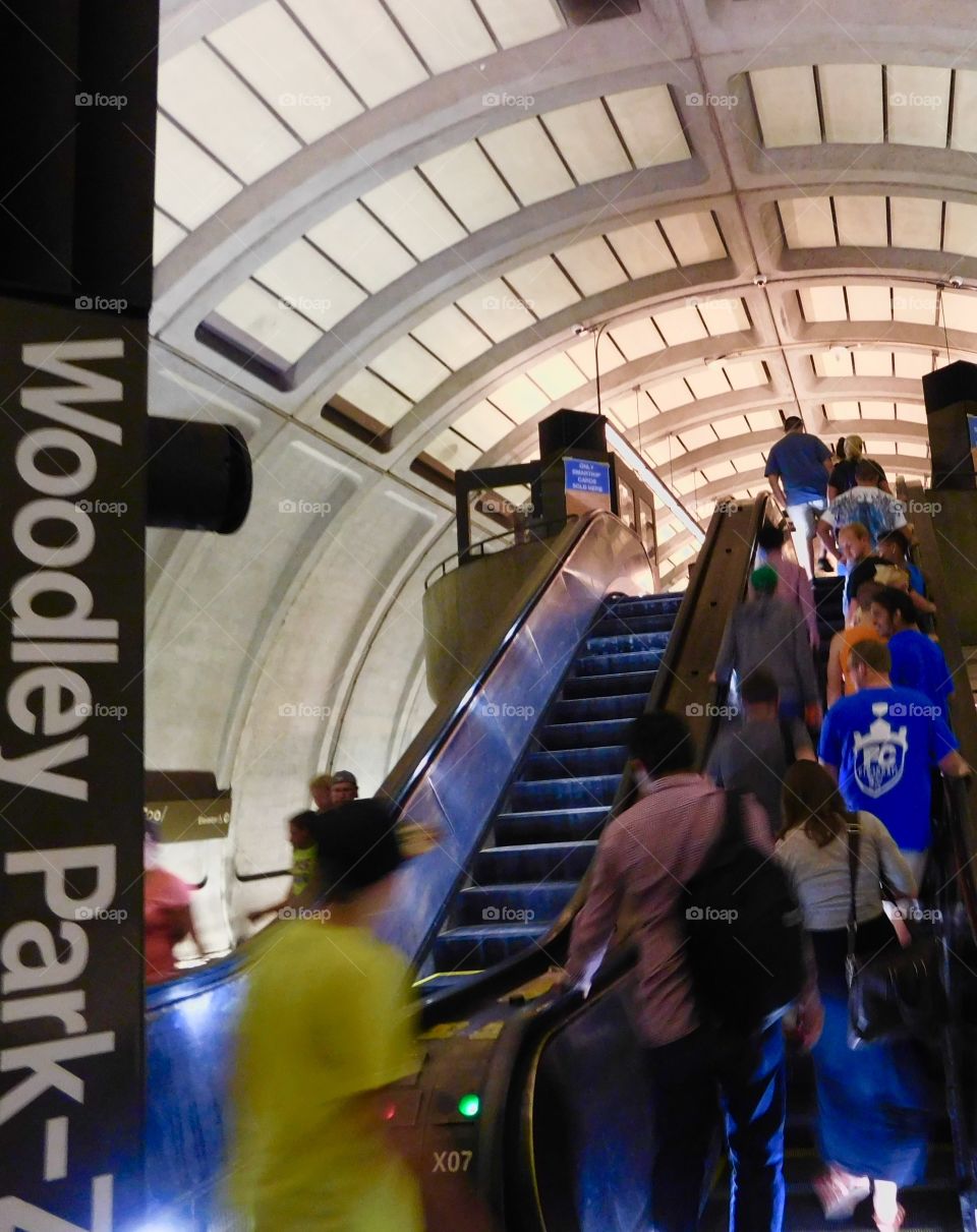 A daily  commute on the subway of DC