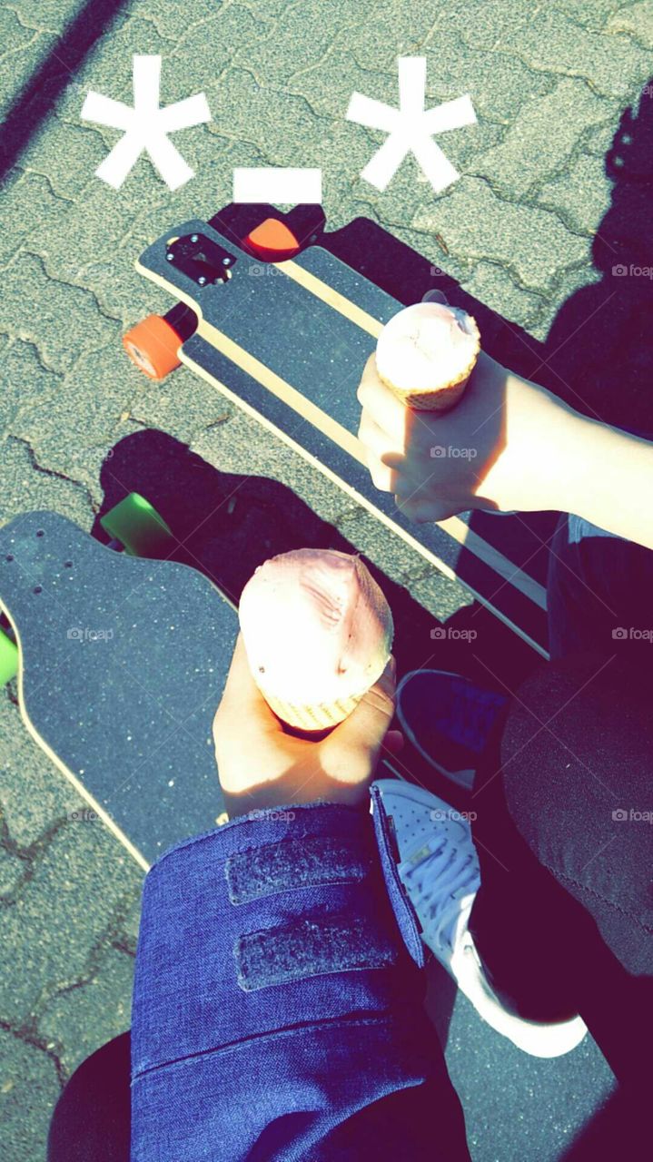 Icecream and longboarding