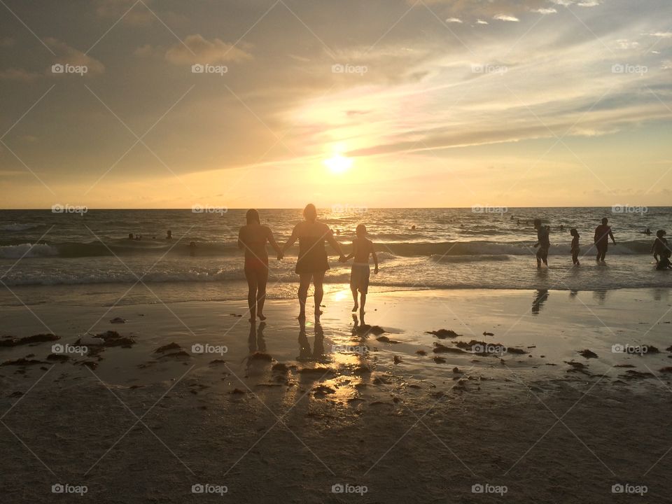 Beach, Sunset, Sea, Water, Ocean