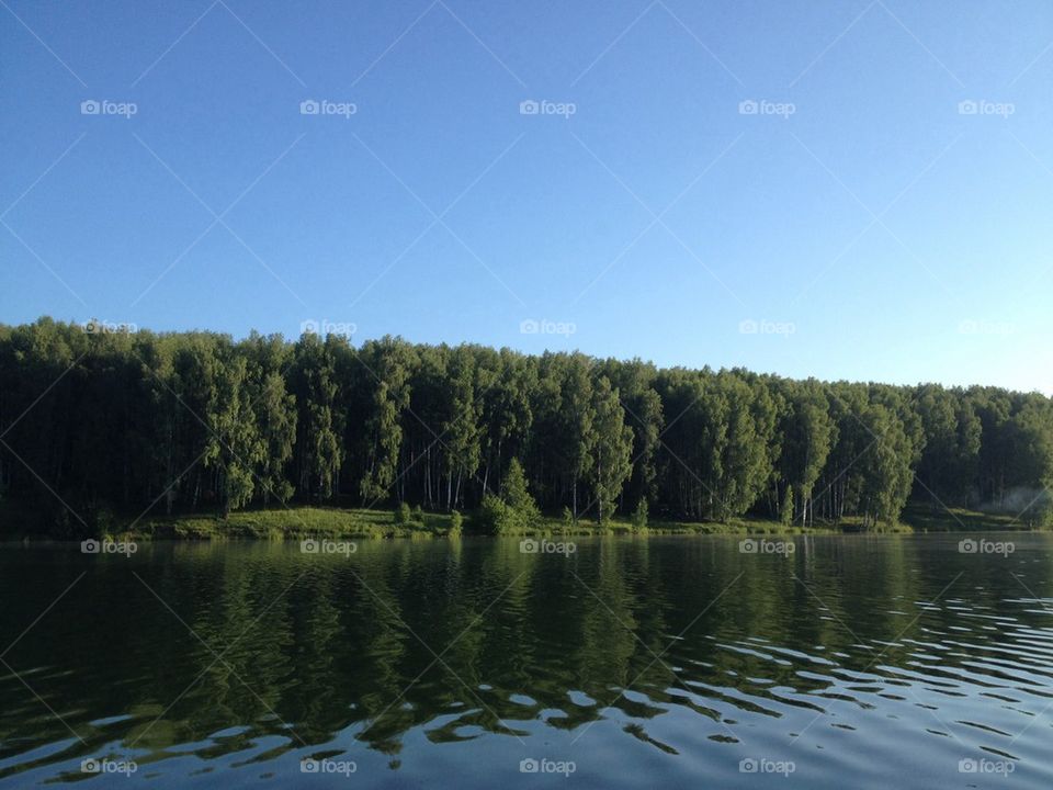 Summer lake fishing 