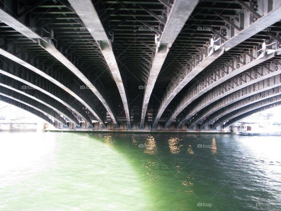 Under the bridge in Seine river