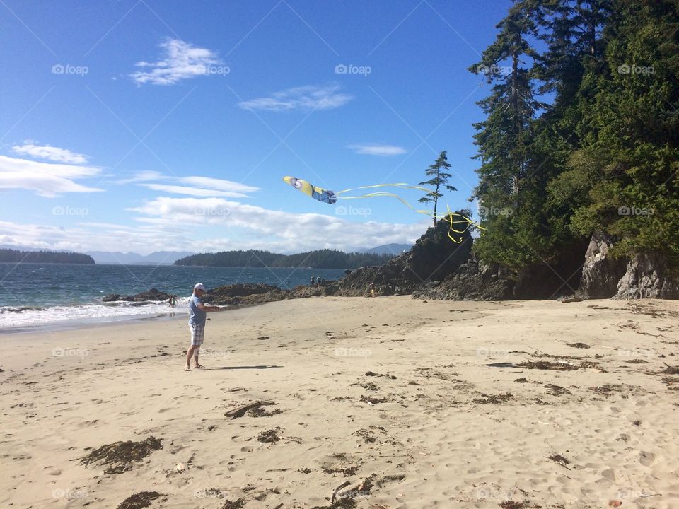Kite Flying on Brady's Beach, BC
