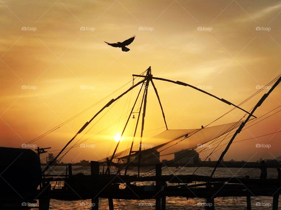 China fishnets in Kochi