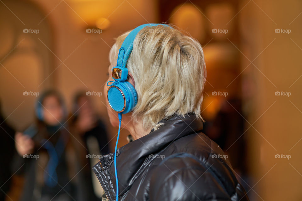 Woman with headphones 