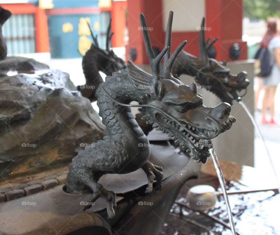 Dragon at Sensoji Temple Japan. Dragon is part of a statue near the Sensoji Temple in Asakusa district. 