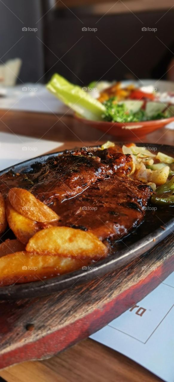 Juicy Steak Sizzling