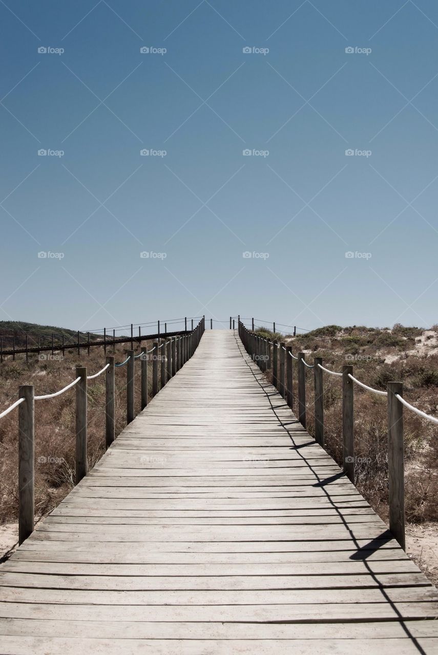 Wooden pier at day