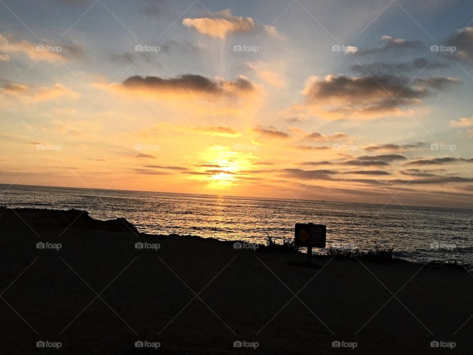 Sunset off the Pacific Coast