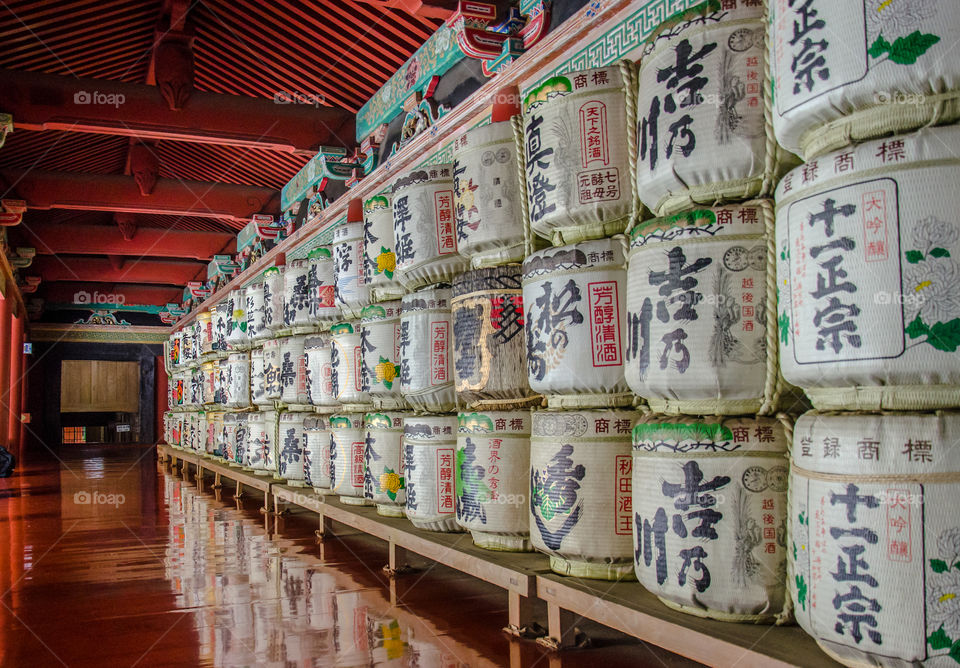 Sake barrels