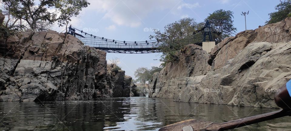 Tourist place from Tamil Nadu, India. A must visit place. Place name is Hogenakkal waterfall.