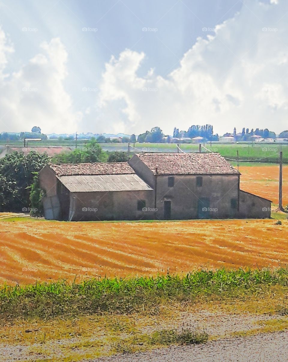 house near the river Po