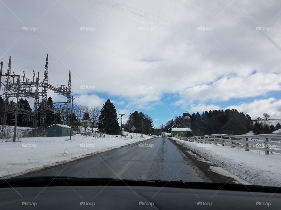 Winter, Snow, Road, Transportation System, Vehicle