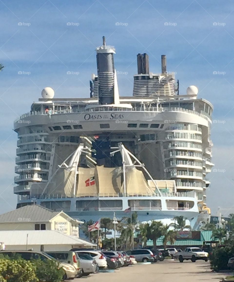 Cruise ship in port