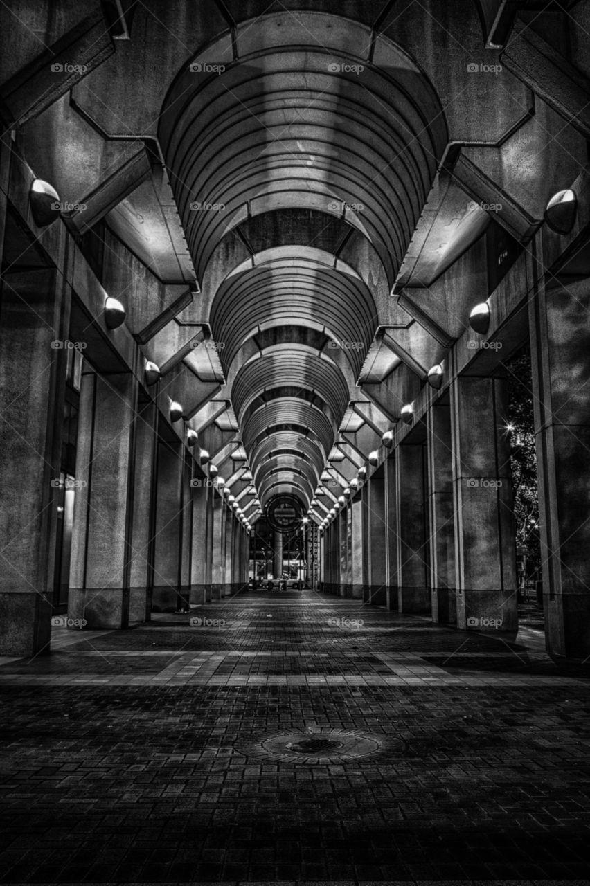 Tunnel Vision . Front of the Federal Reserve building in San Francisco, Ca