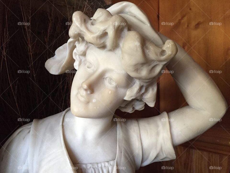 Marble statue of a woman 