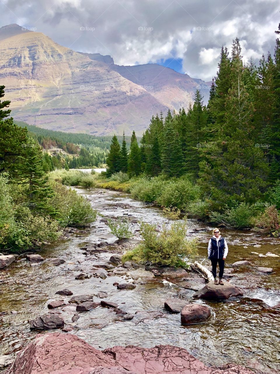 Majestic mountain and creek