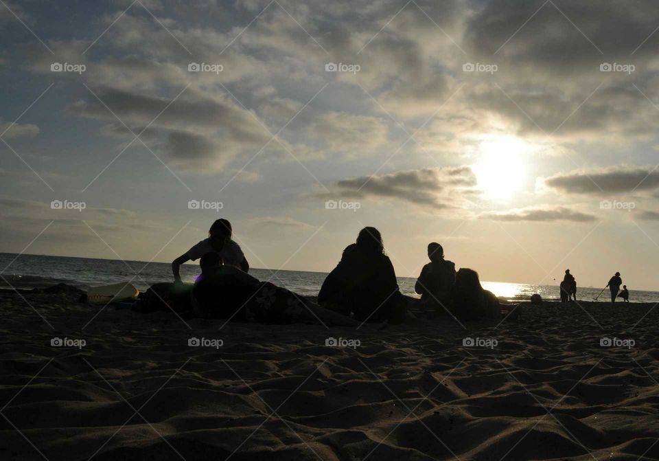 enjoying the weather at Newport Beach