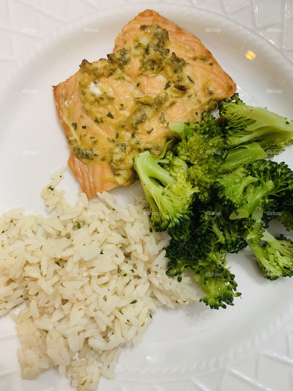 Dijon coated salmon 