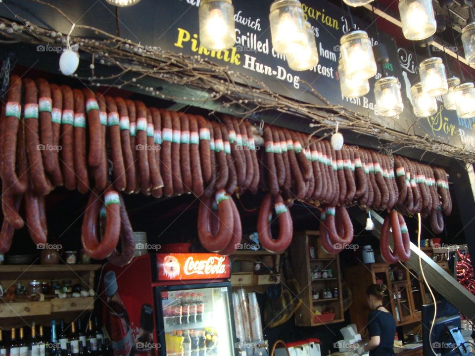 Hungarian Sausages. Budapest Food Festival