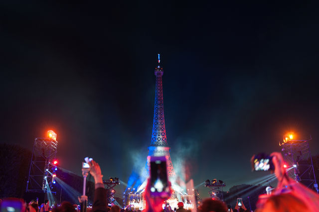 Bastille Day 2016 in Paris, France on July 14th, 2016