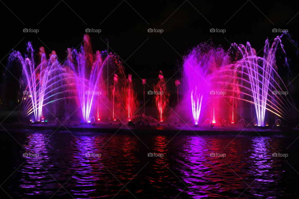 colorful fountain