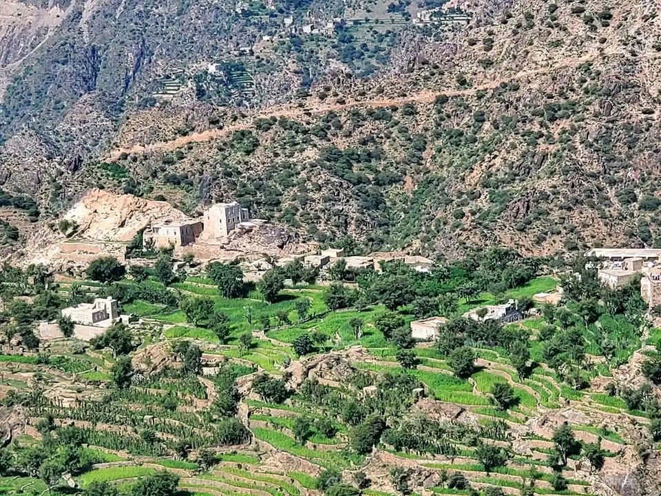 Glory be to God, the magnificent and picturesque view and the natural green trees are a view that is nothing more wonderful than it