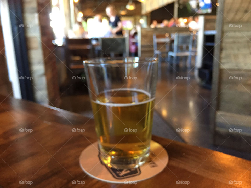 Beer on a table
