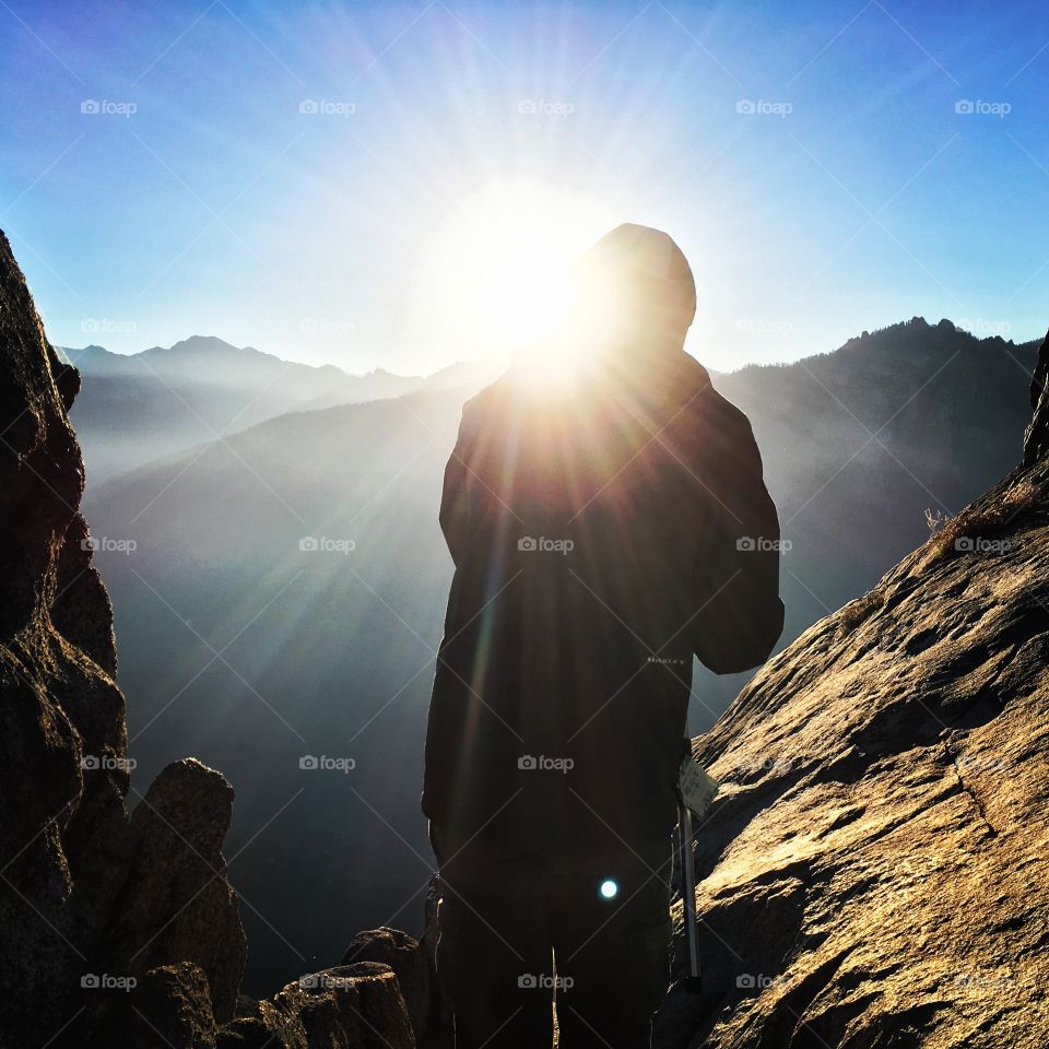 Sunrise from Moro Rock in sequoia national park