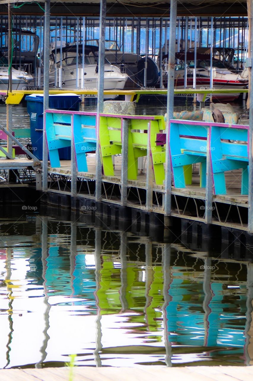 Marina Chairs Reflected