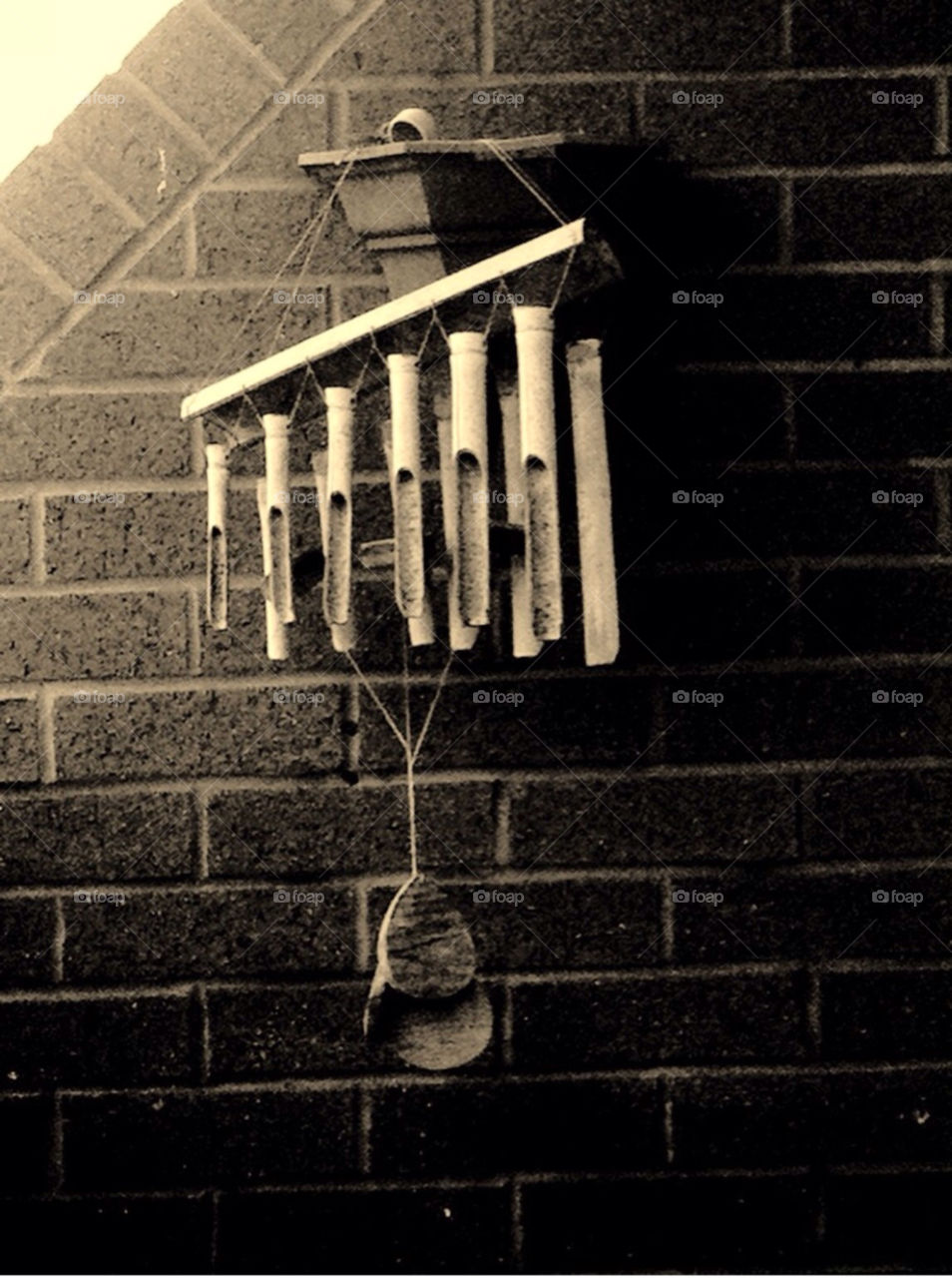 Old wooden chimes
