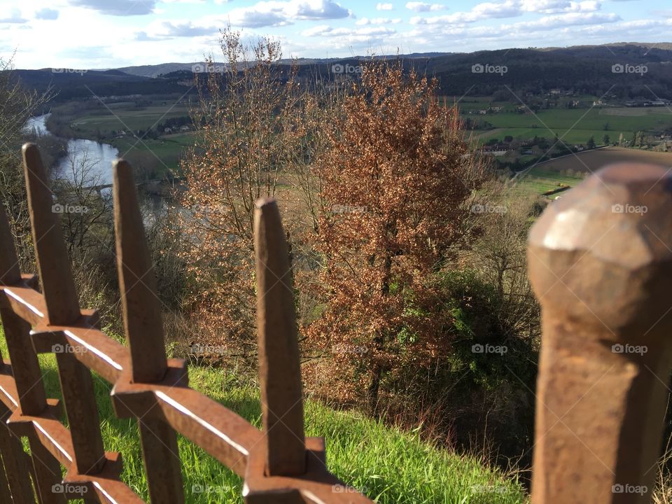 Looking down on to the Dordogne River