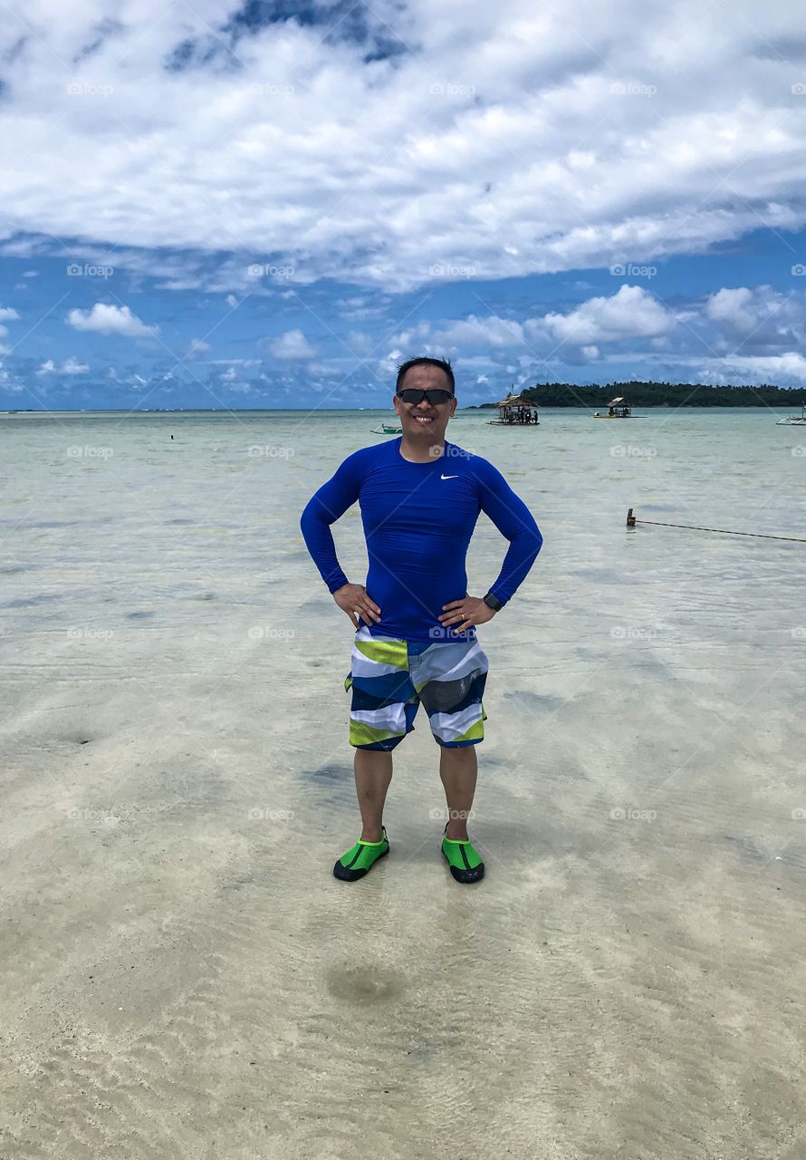 Island Hopping at caramoan islands, with a beautiful beaches at unique sandbars. 