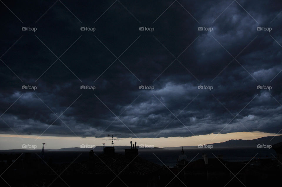 Sunset, No Person, Storm, Sky, Landscape