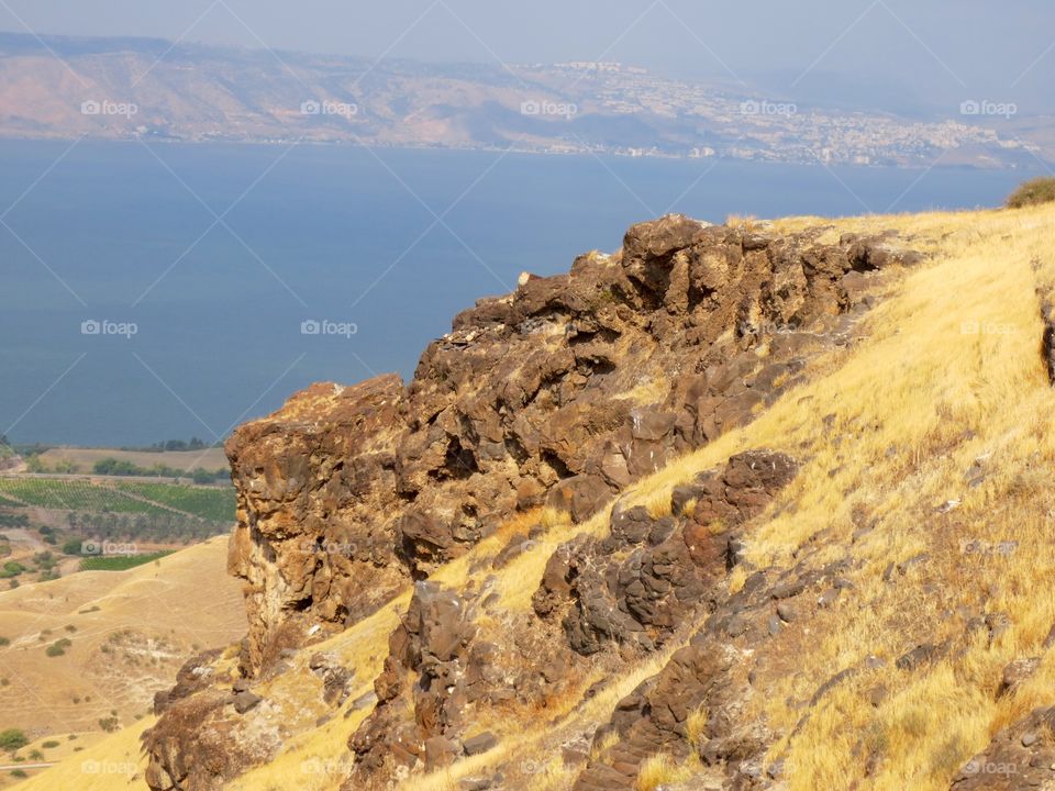 Rocky Cliff. Rocky cliff in the Golan Heights. 