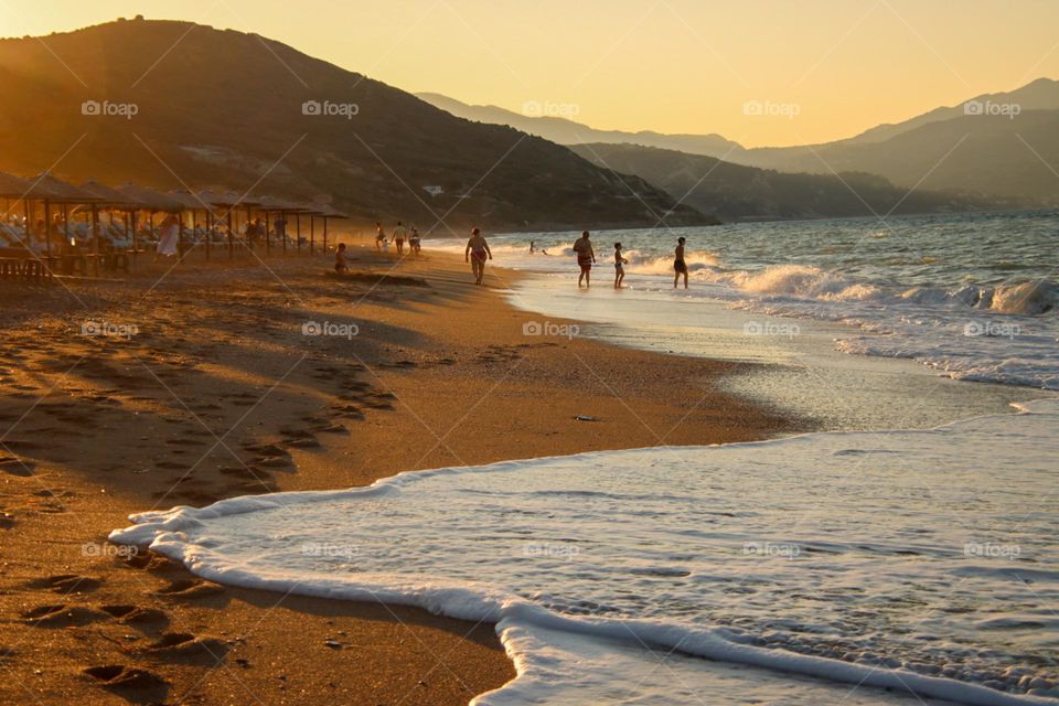 Family time by the beach
