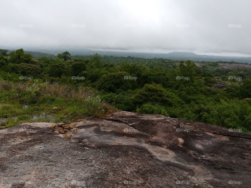 view of the mountain top