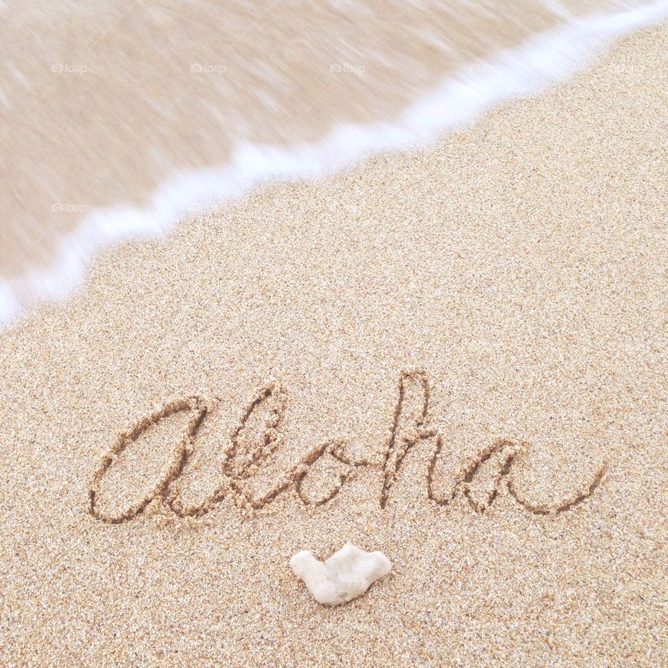 Aloha in the sand