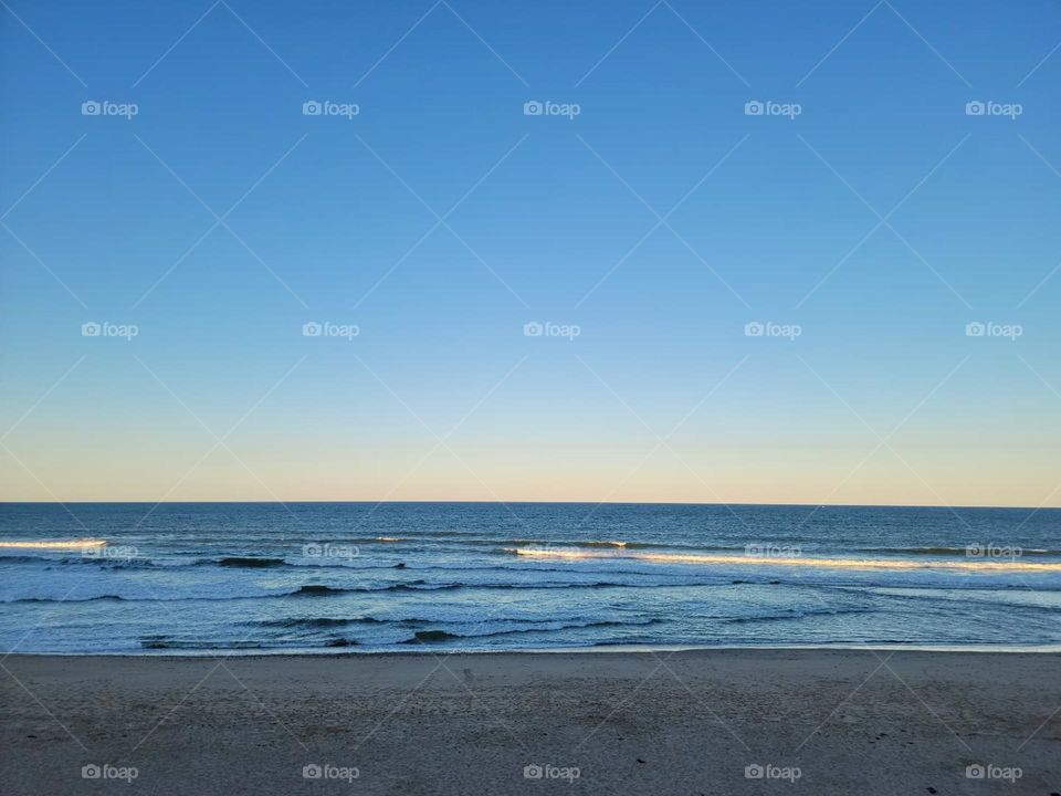 ocean view in capecod at sunset very calming and all blue views