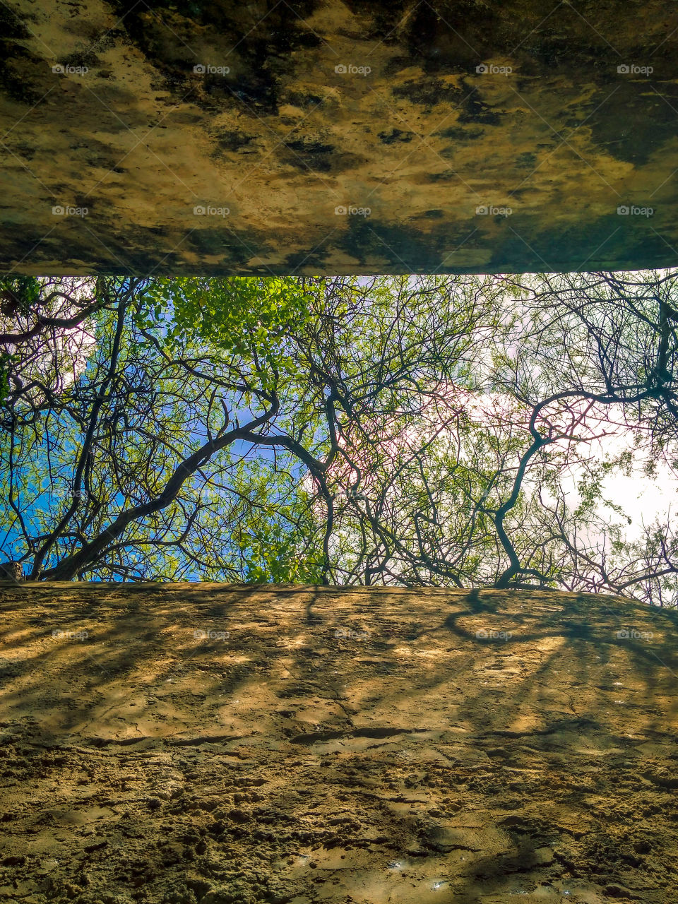 local monument, historical landmark looking above the tunnel towards the sky